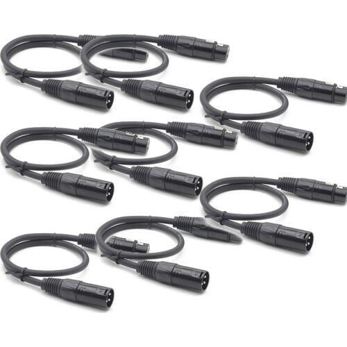 8pcs/lot 5 Meters length 3-pin signal connection DMX cable for stage light, stage light accessories for led par light cable