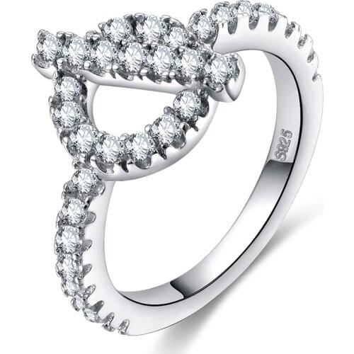 AAA Cubic Zirconia Rings Original Quality Luxury Fashion Geometric Symbols Ring for Women Wedding Brand Jewelry Gifts Z398