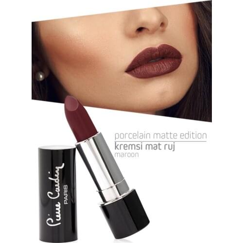 Cosmetic Lip Makeup Porcelain Matte Edition Lipstick Maroon Lip Gloss Waterproof Lips Velvet Volume Moisturizer Silky Beauty