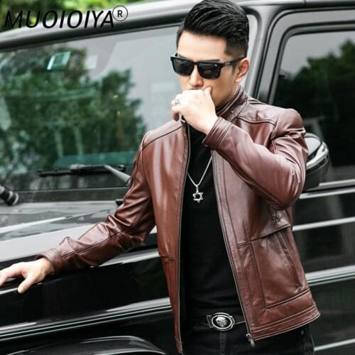 2021 New Autumn Winter Men Fashion Parka Genuine Fur Coat Male Real Cow Leather Outwear Motorcycle Korea Style Jacket D111