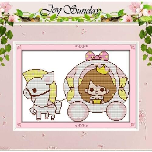 Take The Carriage Counted Cross Stitch 11CT 14CT Cross Stitch Set Wholesale cartoon DIY Cross-stitch Kit Embroidery Needlework