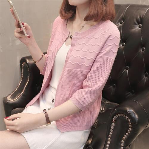 OHCLOTHING 2018 NEW Cardigan female spring model Seven women cultivate morality pure cardigan sweater sleeve shawl loft shelves