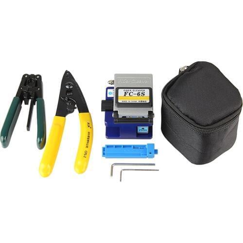 4 In 1 FTTH Fiber Optic Kit with Fibra Optica Clivador and Clauss Fiber Optic Stripper CFS-2