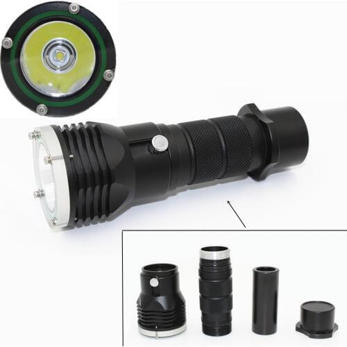 Scuba Flashlight XM-L2 LED 1200LM Diving Flashlight Underwater 50M Waterproof Aluminum Lanterna Power by 18650 or 26650
