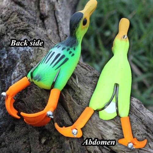 Propeller flipper duck Fishing Lure Ducking Fishing Duckling Bass 12g Frog Eyes Baits Day 3D 9.5cm Lure Artificial Bait Y2I0
