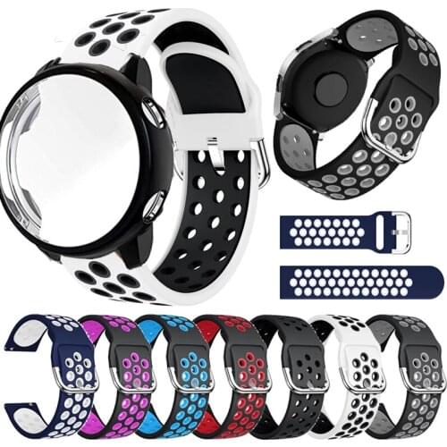 Silicone Band Watch Case For Samsung Galaxy Watch 46mm Gear S3 Classic/Frontier Galaxy Watch 3 45mm Bracelet For Huawei GT