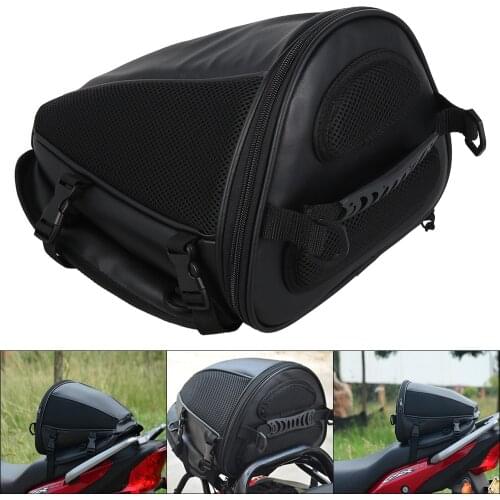 Waterproof Motorcycle Tail Bag Motorcycle Saddlebag Tool Bag Mounting Strap Round Storage Bag High Quality Large Capacity