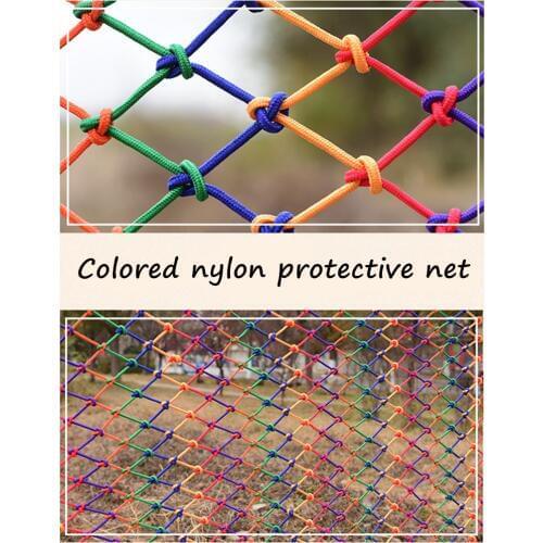 High Quality Colorful Nylon Rope Kindergarten Anti-fall Net Stairs Balcony Guardrail Child Safety Mesh Grid 6CM Protective net