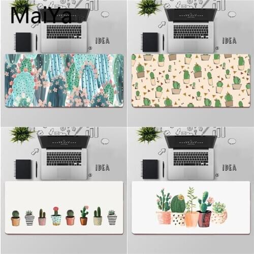 Maiya Top Quality Cactus Watercolor Locking Edge Mouse Pad Game Free Shipping Large Mouse Pad Keyboards Mat