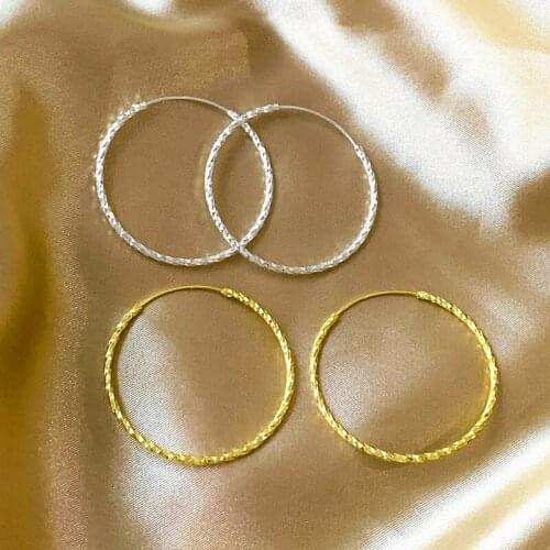 Famous Hot Brand Pure 925 Sterling Silver Ladies Jewelry For Women Gold Earrings Fashion Party GIfts Sliver Big Stud Earrings