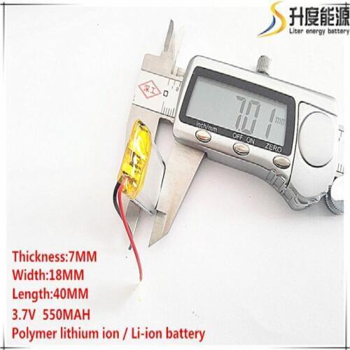10pcs [SD] 3.7V,550mAH,[701840] Polymer lithium ion / Li-ion battery for TOY,POWER BANK,GPS,mp3,mp4,cell phone,speaker