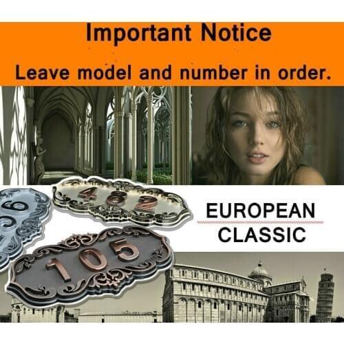 10x20cm Acrylic new 3D custom house plate Door number label for house sign number Hotel Villa name plate