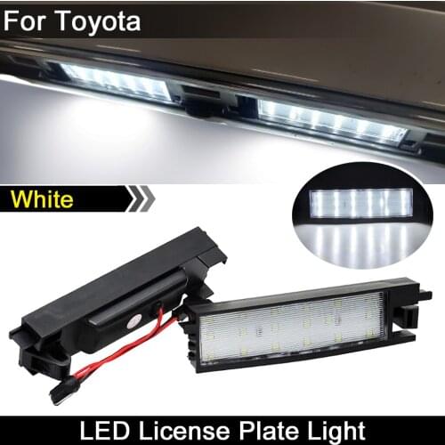 2PCS LED license plate FOR Toyota RAV4 XA30 2006-2012 Powered by 18-SMD Xenon White LED Diodes