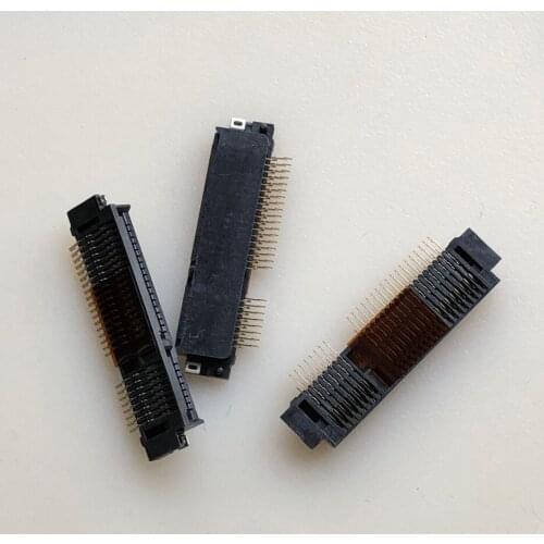2PCS) Mini PCI-E slot 52p sinking type SSD interface socket SMT sinking Gold Pin