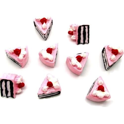 20Pcs Colorful Cakes Resin Decoration Crafts Beads Frame Flatback Cabochon Scrapbook DIY Embellishments Accessories