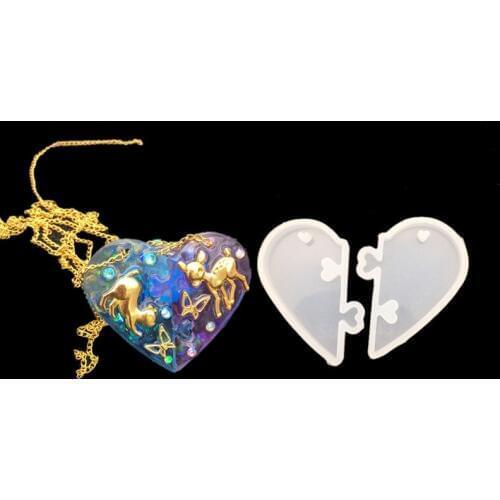 New Hand made Love locks for lovers Pendant Silicone Molds For Resin DIY Jewelry Making Epoxy Resin Mould Jewelry Tools