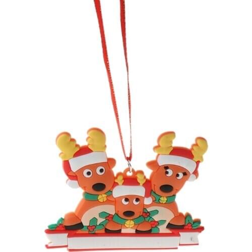 2020 Merry Christmas Tree Hanging Ornament Reindeer Family Personalized Xmas Gif