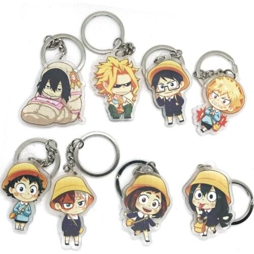 Anime My Hero Academia Midoriya Izuku Todoroki Shoto Acrylic Keychain Pendant Bags Charm Decor Q Version Kindergarten Series Toy
