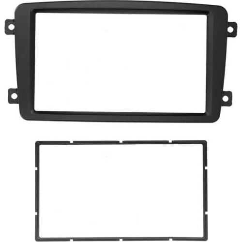 Araba aksesuar travel navigators 2 Din Car Stereo Radio Fascia Plate DVD Audio Dash Frame Fit for Mercedes Benz C Class W203
