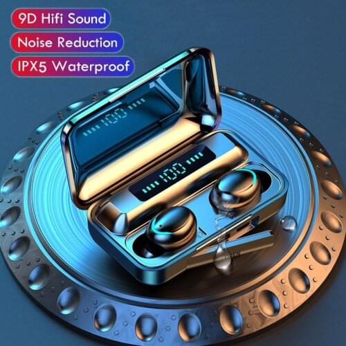 F9 TWS Wireless Bluetooth Earphones Headphones 5.0 Touch Binaural Call Waterproof Earphone with 2000mAh Charging Box for Phone