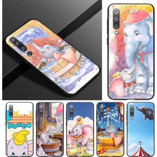 Circus Dumbo For Xiaomi Mi 11i 11 10T 10 9T 9 A3 8 Lite CC9 SE Note10 Lite Ultra Pro Black Soft Phone Case