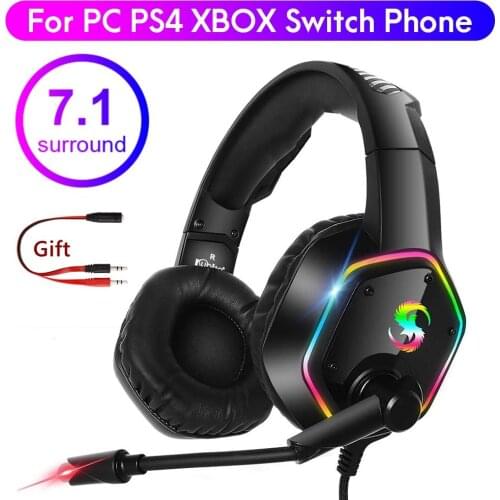 New RGB lighting effect 7.1LED gaming headset channel luminous PS4 gaming 3D sound effect GAMINGHEADSET noise reduction headset