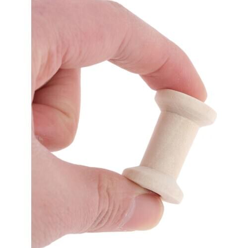 10Pcs Sewing Wooden Bobbins Spools Reels Vintage Style For Sewing Ribbons Twine Wood Crafts Tools Thread Wire Tools