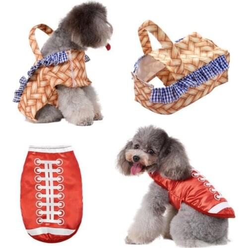Pet Halloween Cosplay Costumes Funny Hand Basket Football Costume For Dog Cat Party Dress Up Accessories Pet Clothing