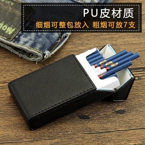 Flip Leather Silm Cigarette Case(Hold 20 Pcs) Womens Cigarette Case Holder Smoking Clip Box Holder