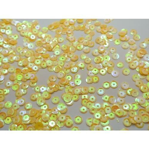 5000pcs Yellow AB 6mm CUP round loose sequins Paillettes sewing Wedding accessories new style craft