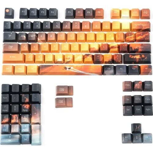 Saturn Keycap PBT Sublimation Mechanical Keyboard Key-cap 110 Keycaps OEM Profile Personalized Button G Switch Cherry Switch