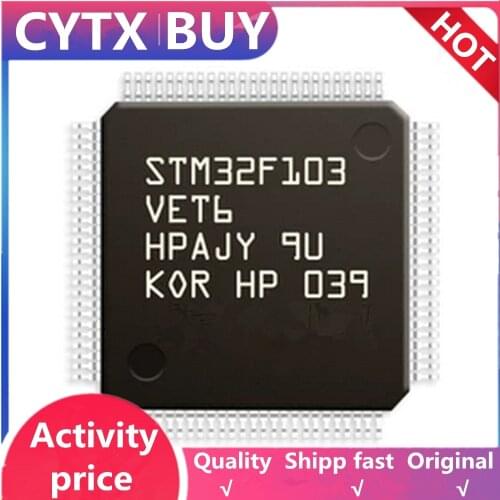 10PCS STM32F103 STM32F103VET6 LQFP100 Chipset 100%NEW conjunto de chips in stock