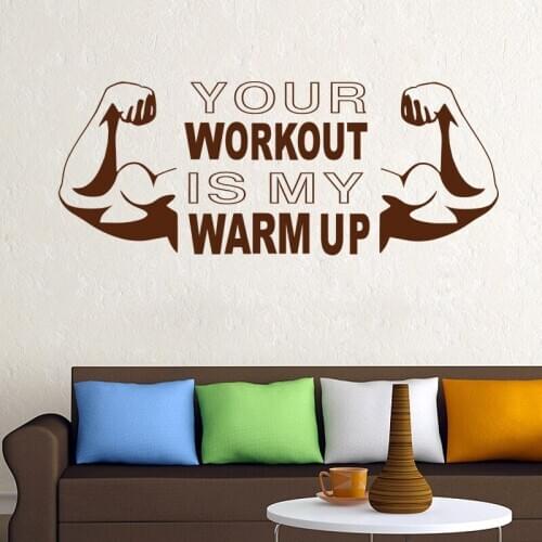 Fitness Club Decal Arm Body-building Posters Vinyl Wall Decals Decor Mural Gym Sticker Fitness Crossfit Decal Gym Sticker