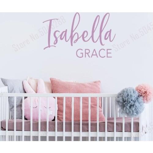 Girl Name Wall Decal Personalized Name Stickers Custom Decal Name Decal for Nursery Nursery Decor Girl Girl Room Decor Z632