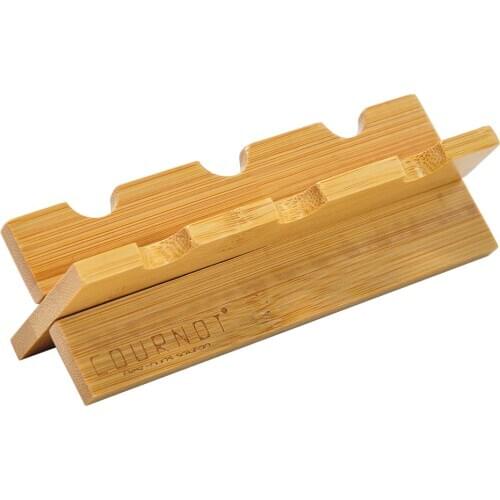 COURNOT Natural Bamboo Bluntly Rolling Cradle Stand Mini Table Suit King Size Smoking Rolling Paper Tobacco Rolling Cones