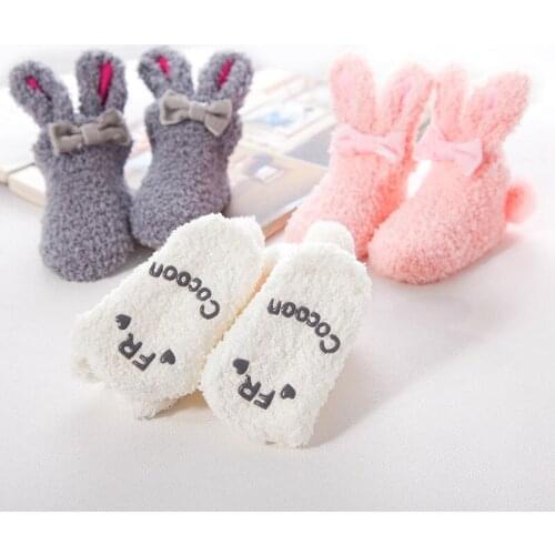 Rabbit Newborn Baby Socks Warm Cartoon Animal Baby Girl Boy Socks Infant Toddler Anti Slip Floor Socks Kids Socks Baby Boots
