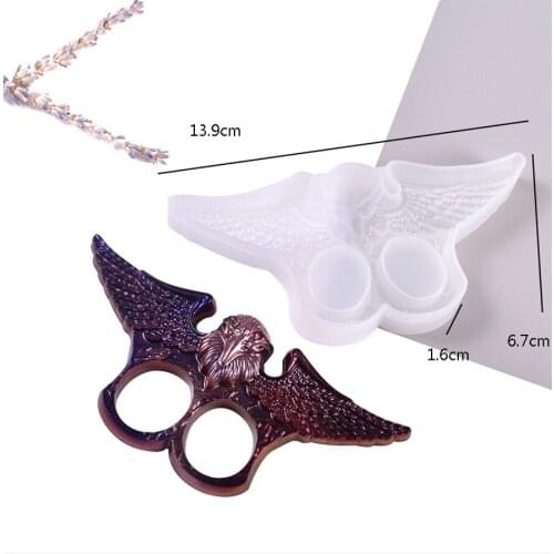 Eagle Wing jewelry Rings Mold Self Defence Keychain Silicone Mold Protection Weapons Making epoxy Resin Art Craft Supplies