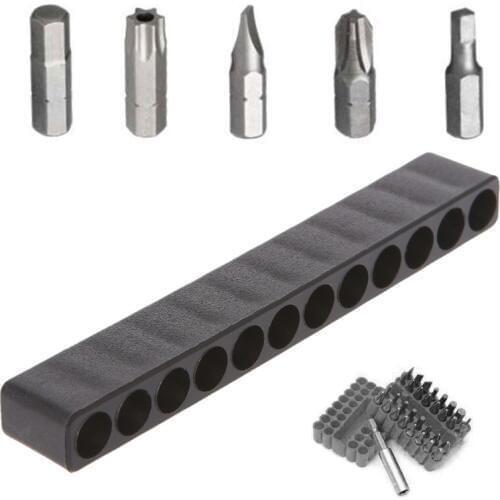 OOTDTY Screwdriver Hole 10/12 Holes Hex Shank Bit Holder Plastic Head Storage Case Tool