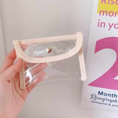 Clear Pvc Coin Purse Women Transparent Card Wallet Key Holder Storage Bag Girls Small Pouch Purses Makeup Bag Cheap Womens Bag