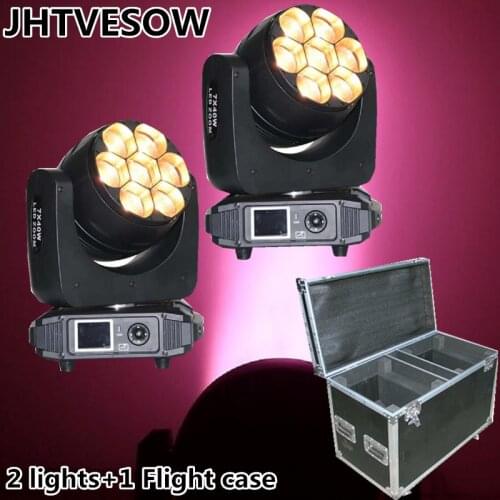 RDM Function 7X40W Pixel DMX512 Stage Lighting LED Moving Head Pro Fixture Zoom Wash Beam Effect Project Lighting With Flycase