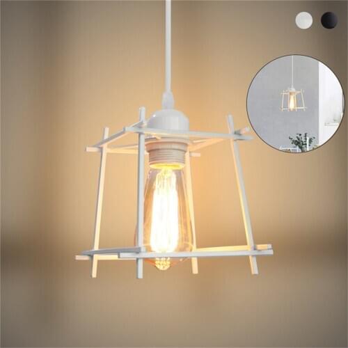 Nordic Loft Retro Iron Cage Hanging Light Modern Lighting Fixture American Industrial Vintage Kitchen Pendant Lamp Chandelier