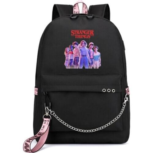 Stranger Things Season 3 Backpack School Bags for Teenagers Girls Stranger Things Funny Eleven Student Back Pack Women Bagpack