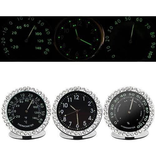 Yolu Car Clock Luminous Mini Automobiles Digital Watch Quartz Clocks Stick-on Auto Ornament Car Accessories for Cars SUV MPV