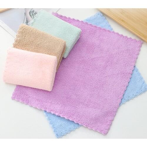 Thicker Kitchen Cleaning Rag Absorbent Scouring Pad Rag Home Microfiber Towels Tableware Non-stick Oil Cleaning Wiping Towel