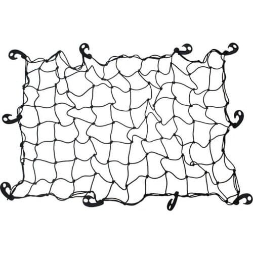 Heavy Duty Bungee Cargo Net Grid Mesh Roof Rack Net with 10 PCS ABS Hooks for Pickup Truck Bed and SUV Roof Travel