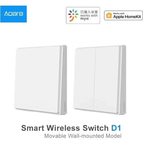 2020 Aqara Smart Wireless Switch D1 Intelligent Wireless Remote Control Key Work with Mijia App and Apple Homekit