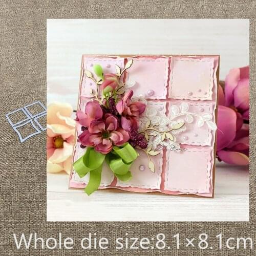 XLDesign Craft Metal Cutting Die cut dies 4pcs square frames decoration scrapbook Album Paper Card Craft Embossing die cuts