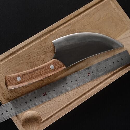 XYj Japanese High Carbon Steel Forging Boning Camping Serbian Chef Knife Handmade Chef Full Tang Sliced Kitchen Boning Knife