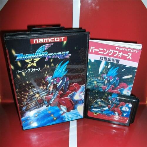 Burning Force Japan Cover with Box and Manual for MD MegaDrive Genesis Video Game Console 16 bit MD card