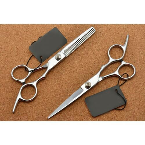 6 inch Japan TOP GRADE Hairdressing Scissors 440C 62HRC Bang Cut Barbers Cutting Scissors Thinning Shears Hair Scissors